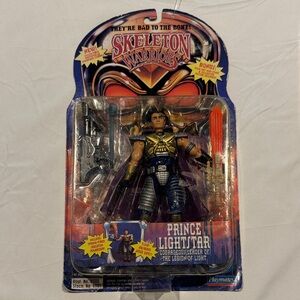 Vintage Skeleton Warriors Prince Lightstar Action Figure - Blue and Gold